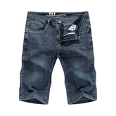 Pantalones cortos vaqueros vintage grises para hombre